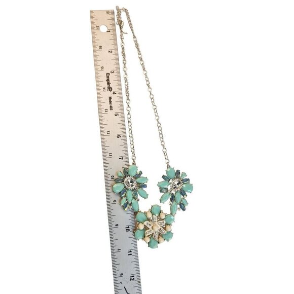 Vintage Schoffel Brothers (SHB) Silvertone Mint Green Floral Statement with star - Picture 3 of 7